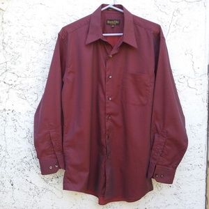 Roberto Villini Long Sleeve Dress Shirt Wine Red